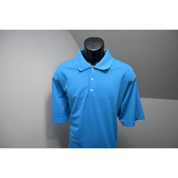 Adidas Golf Polo ClimaLite Blue Short Sleeve Athletic Golf Shirt Mens Sz 2XL XXL - Picture 2 of 8